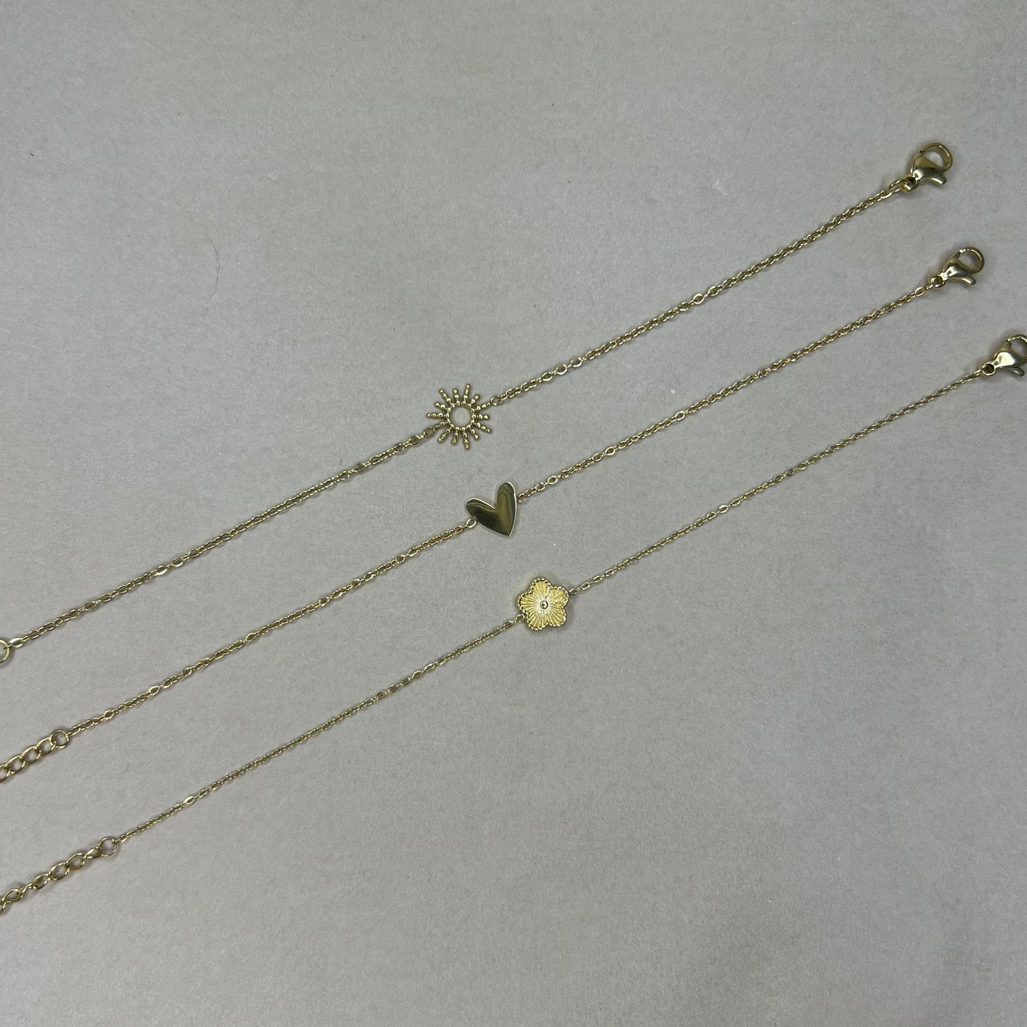 Soleil / Coeur / Fleur - bracelet