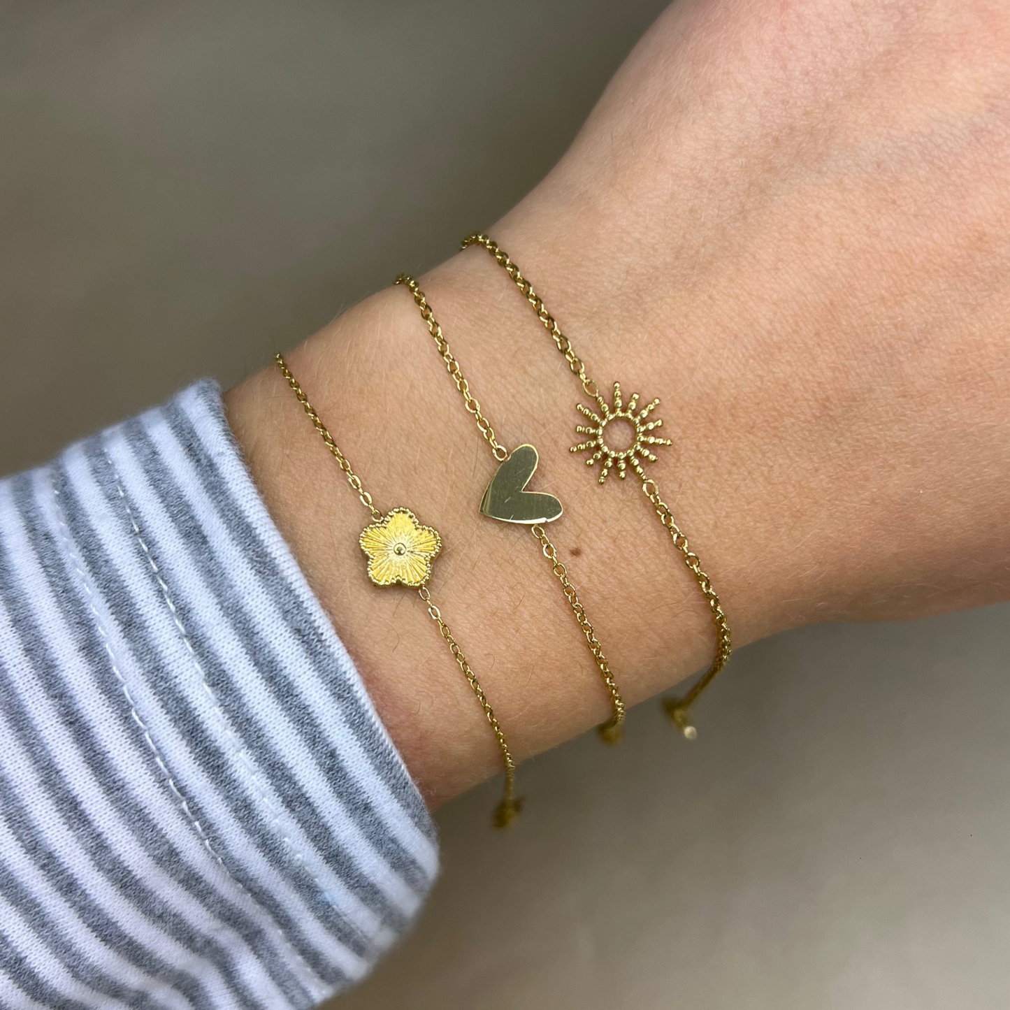 Soleil / Coeur / Fleur - bracelet
