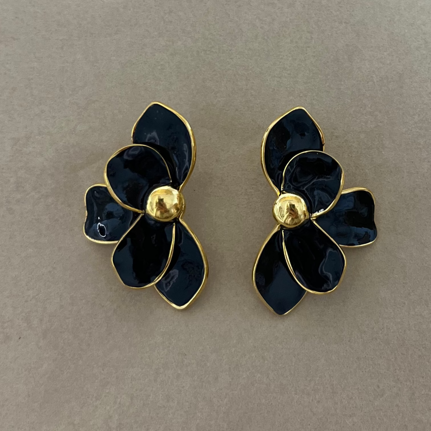 Demi fleur - boucles d'oreille