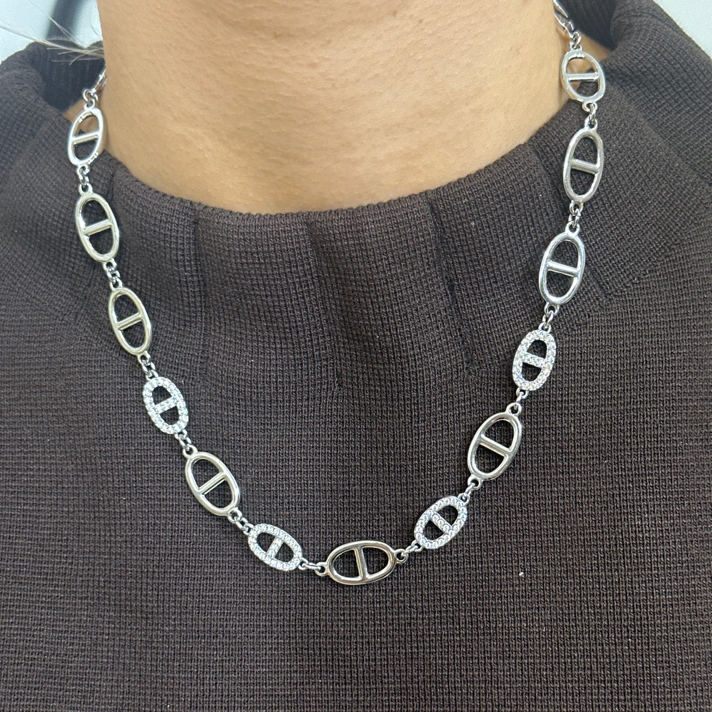 Collier marina argent