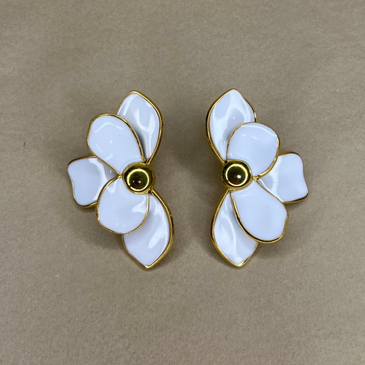 Demi fleur - boucles d'oreilles