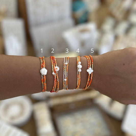 Bracelet cordon orange